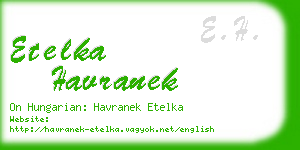 etelka havranek business card